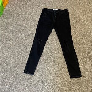 Kancan Women’s Black Distressed Jeans